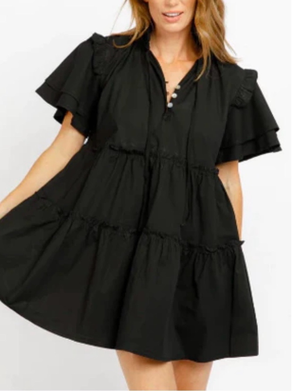 Sofia made in italy Black baby doll dress size large